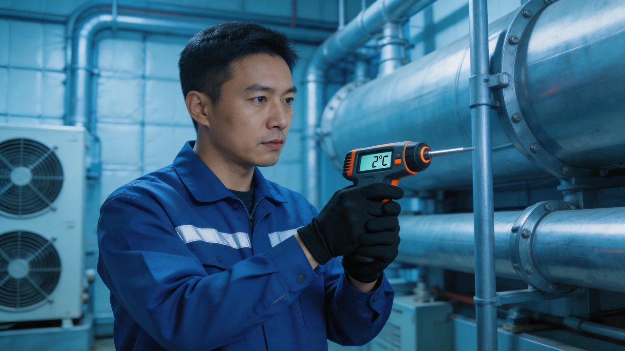 维修工程师检查设备