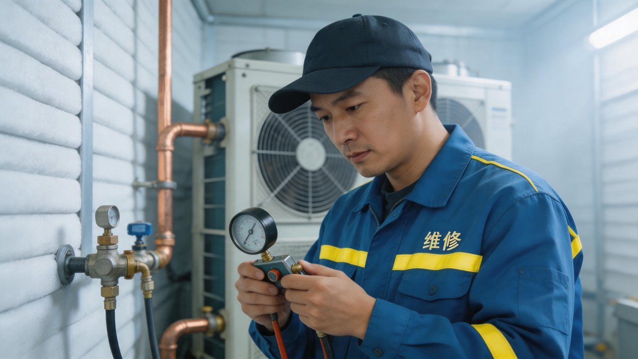 维修师傅检查设备
