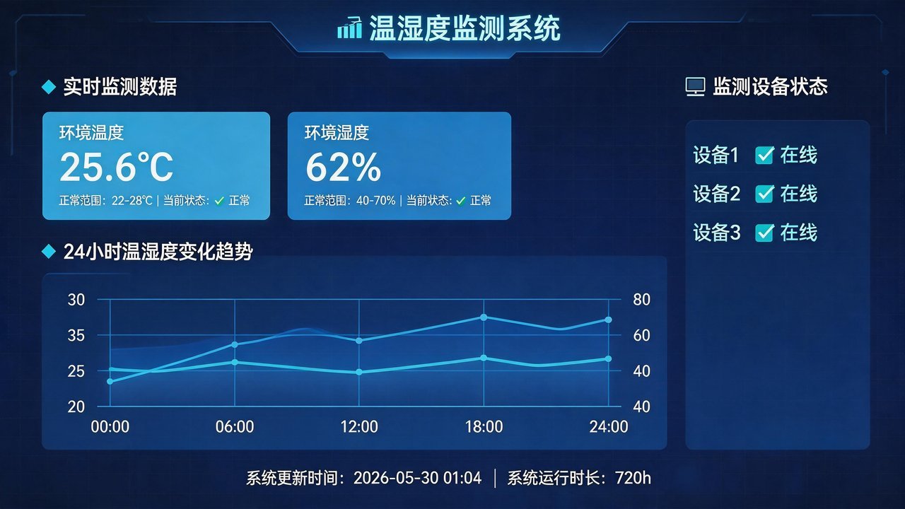 温湿度监测系统仪表盘