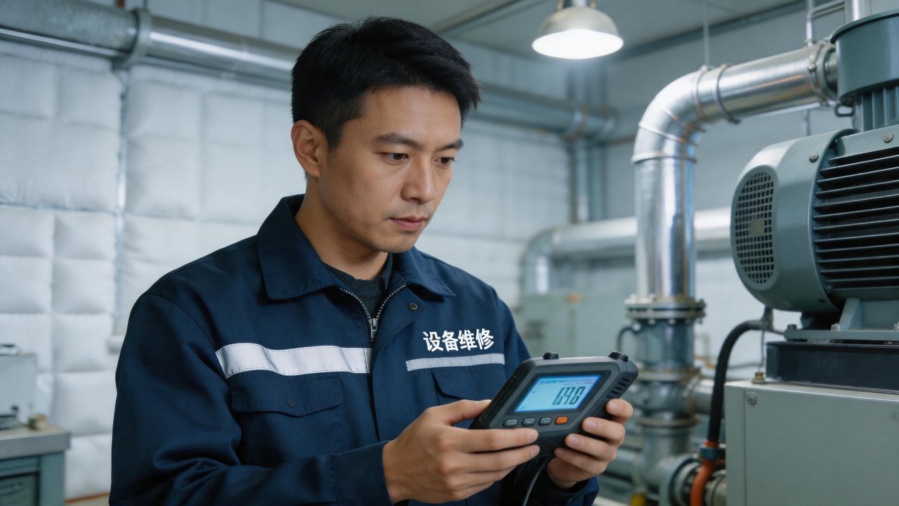 维修工程师检查设备