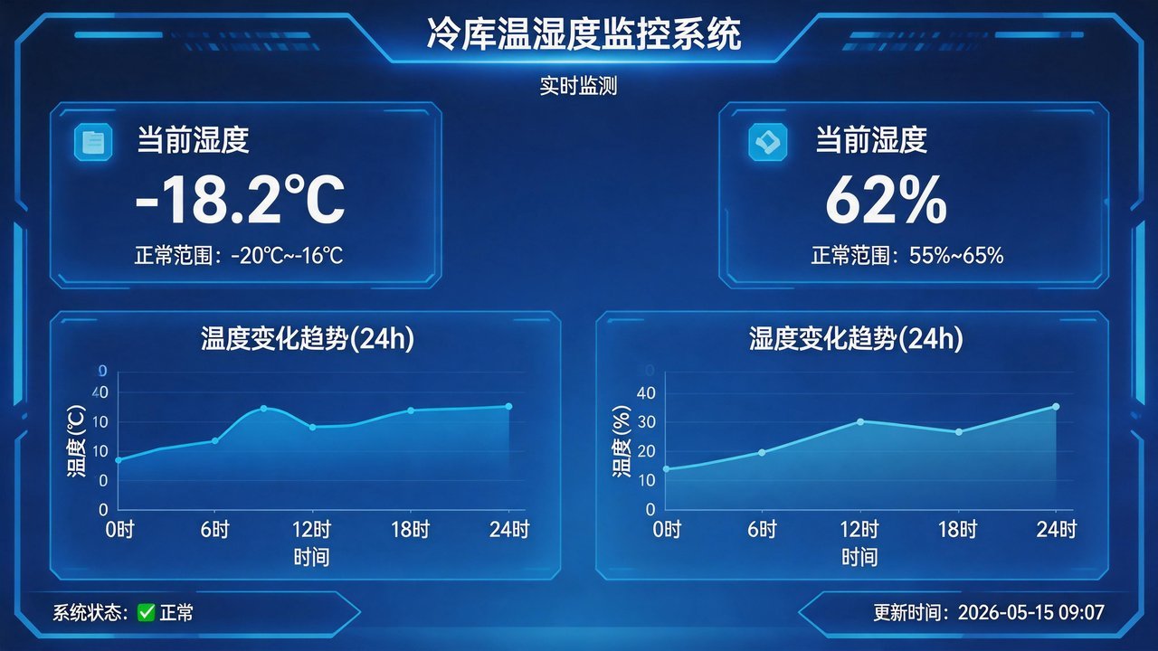 冷库温湿度监控面板