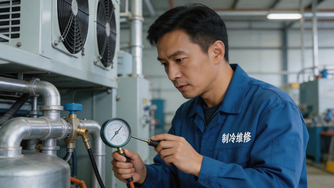 维修师傅检查设备