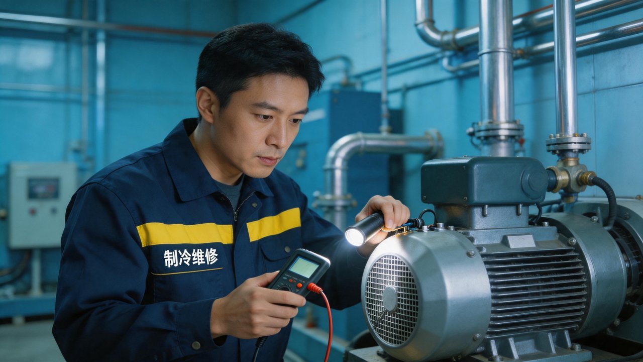 维修工程师检查设备