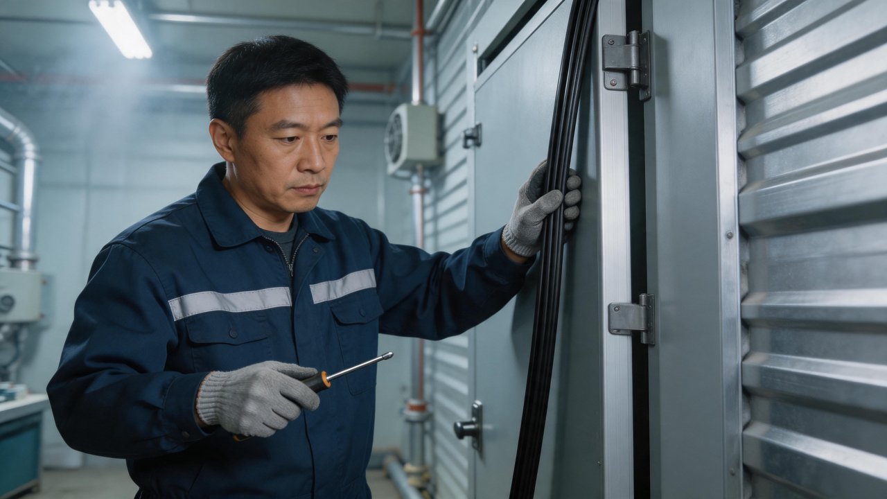 更换冷库门密封条