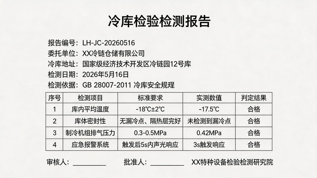 冷库检验检测报告文档