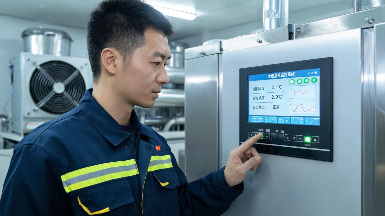技术人员检查温控系统