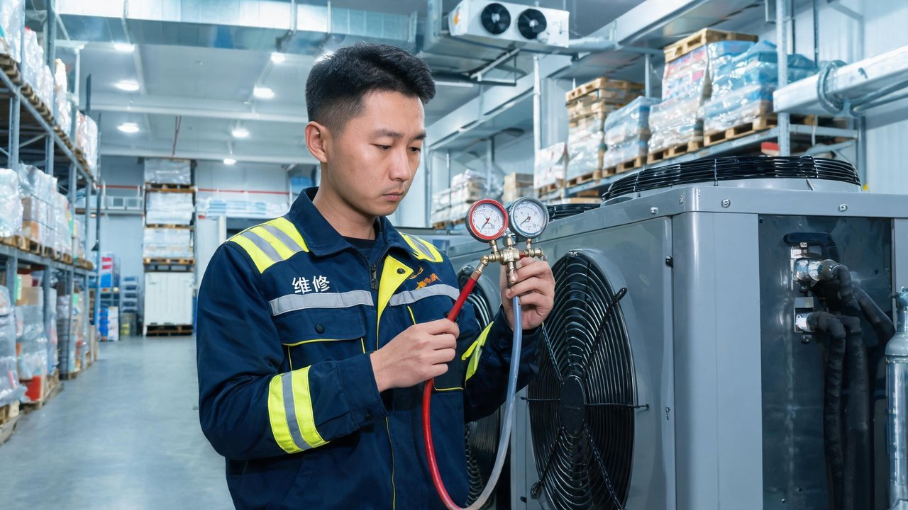 维修技师检查设备