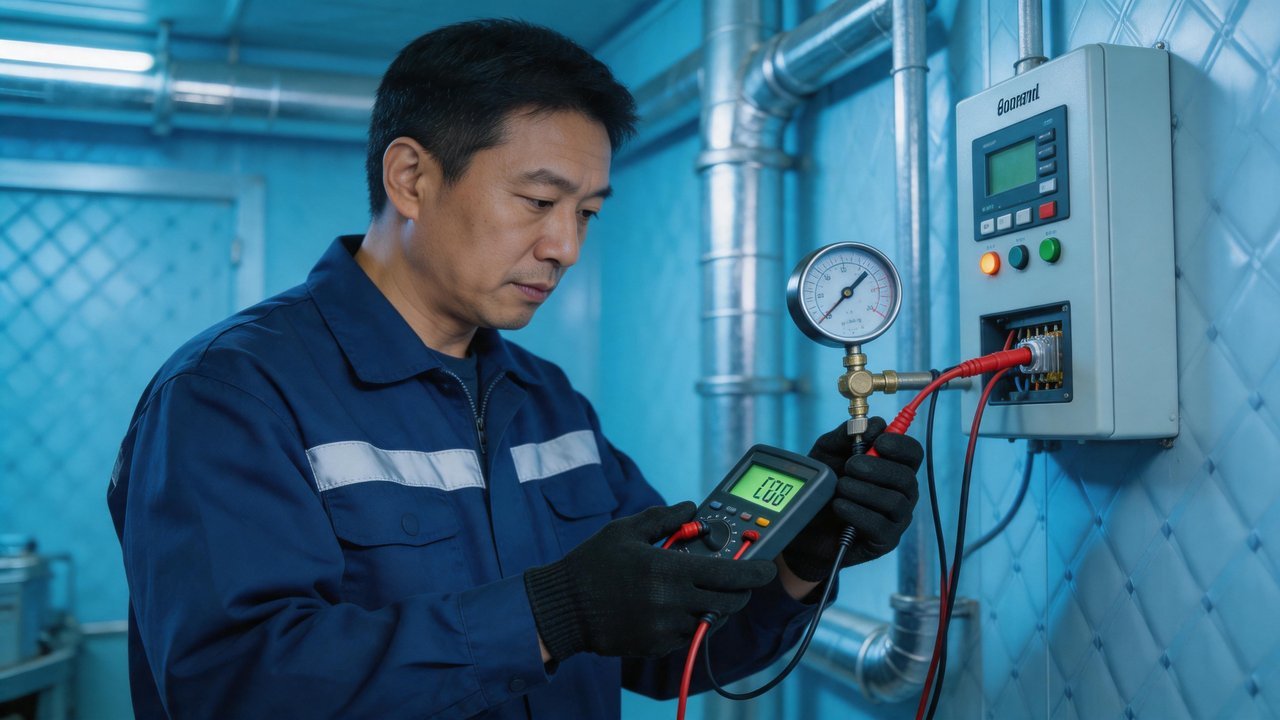 维修师傅排查故障