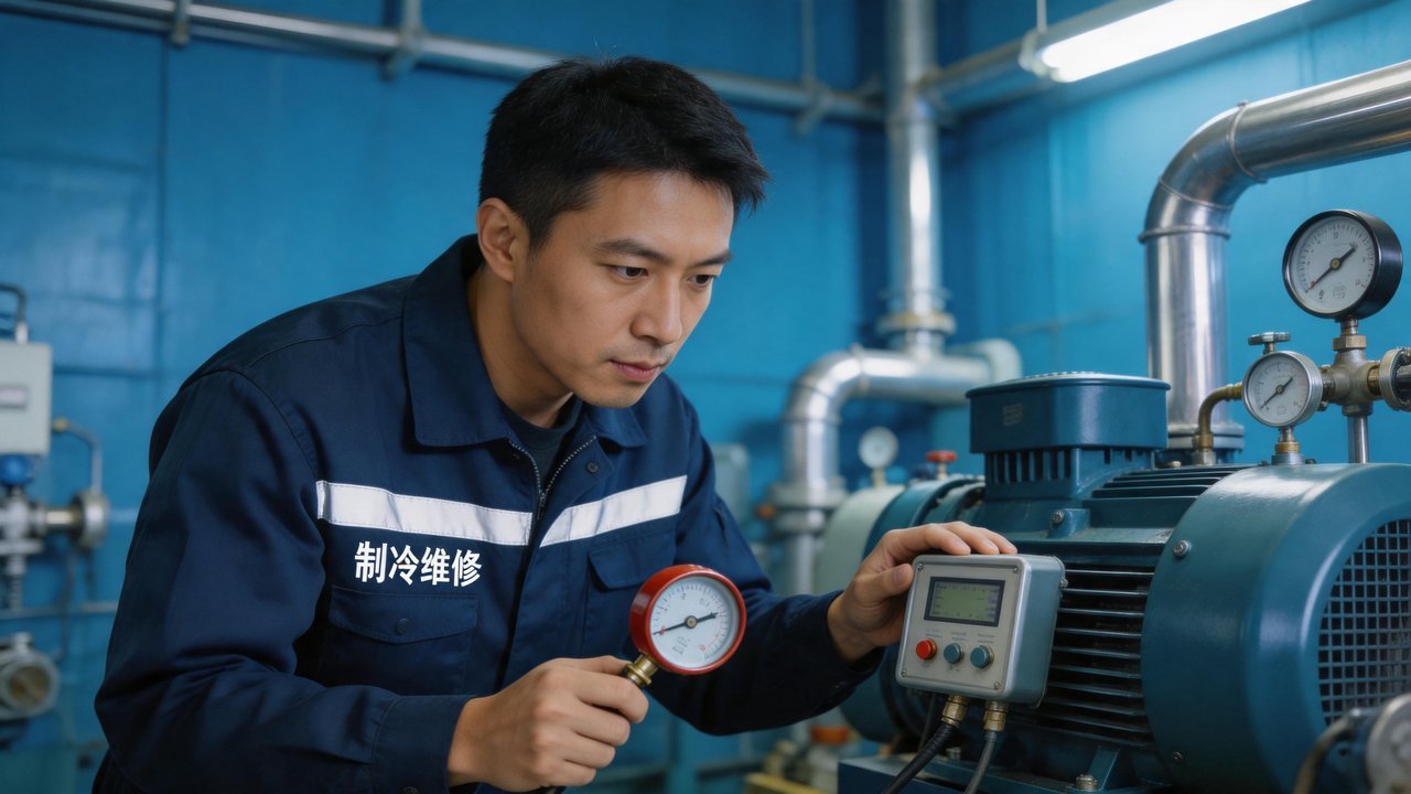 维修师傅检查设备