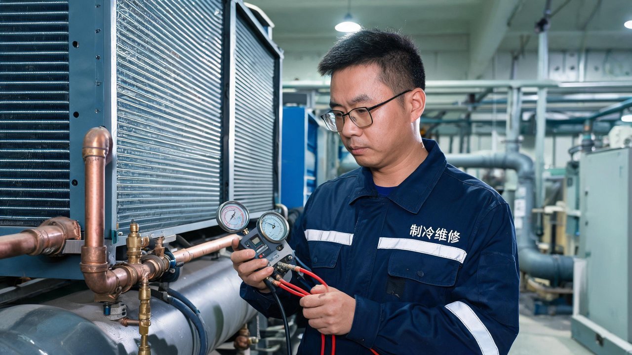 维修工程师检查设备