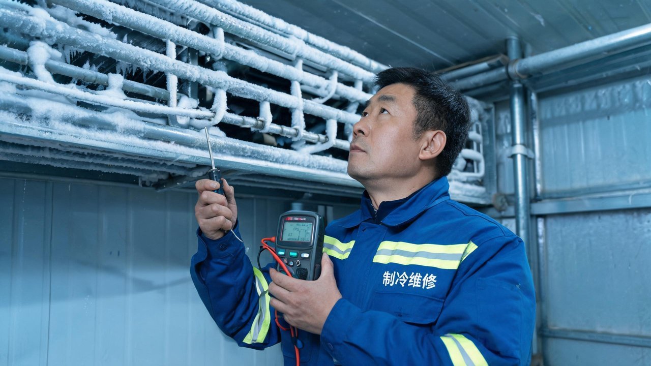 维修师傅检查设备