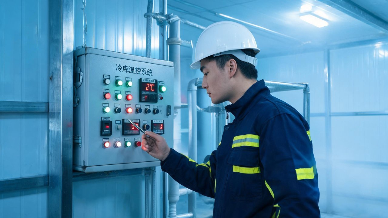 维修工程师检查控制系统