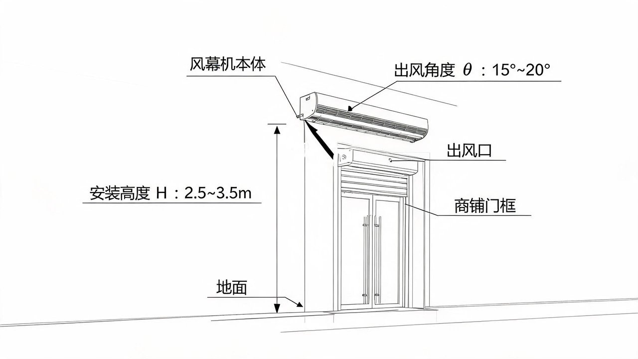风幕机安装示意图