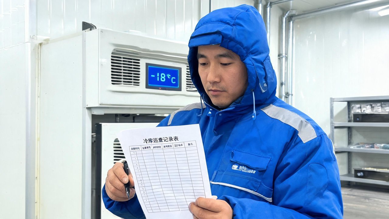 工作人员填写巡查记录