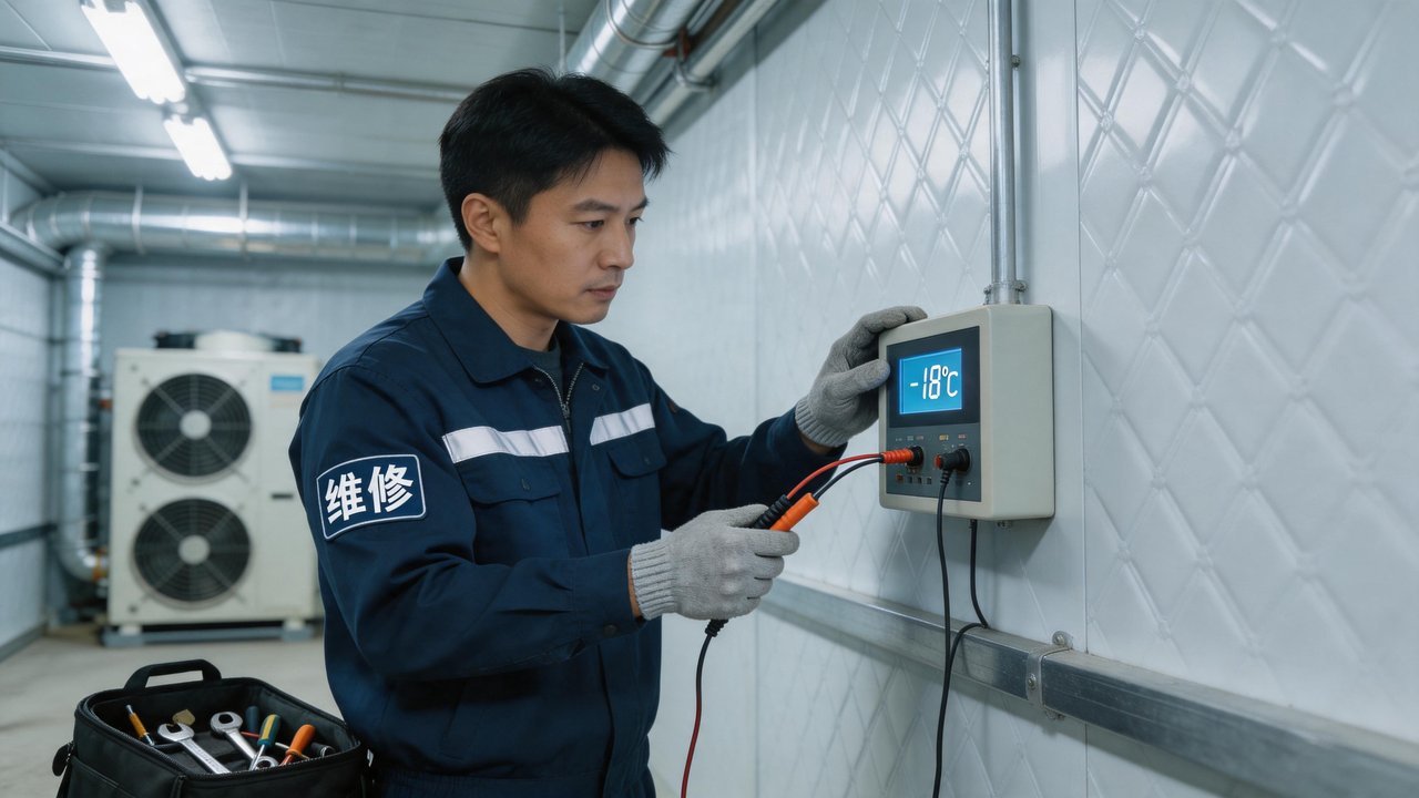 维修工程师检查设备