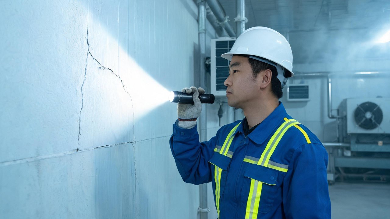 维修工程师检测保温层