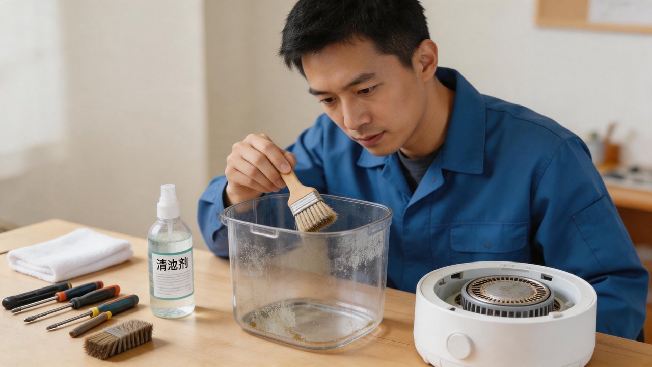 技术员维护保养加湿器