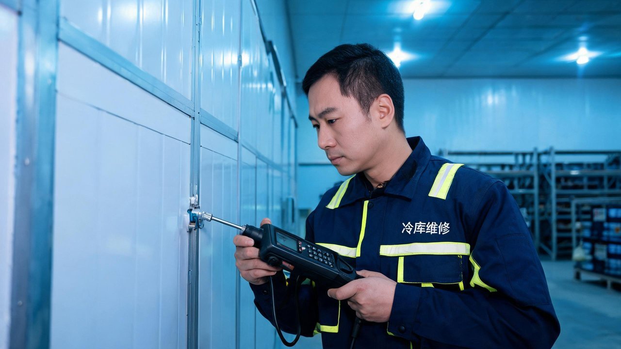 维修工程师检查库板