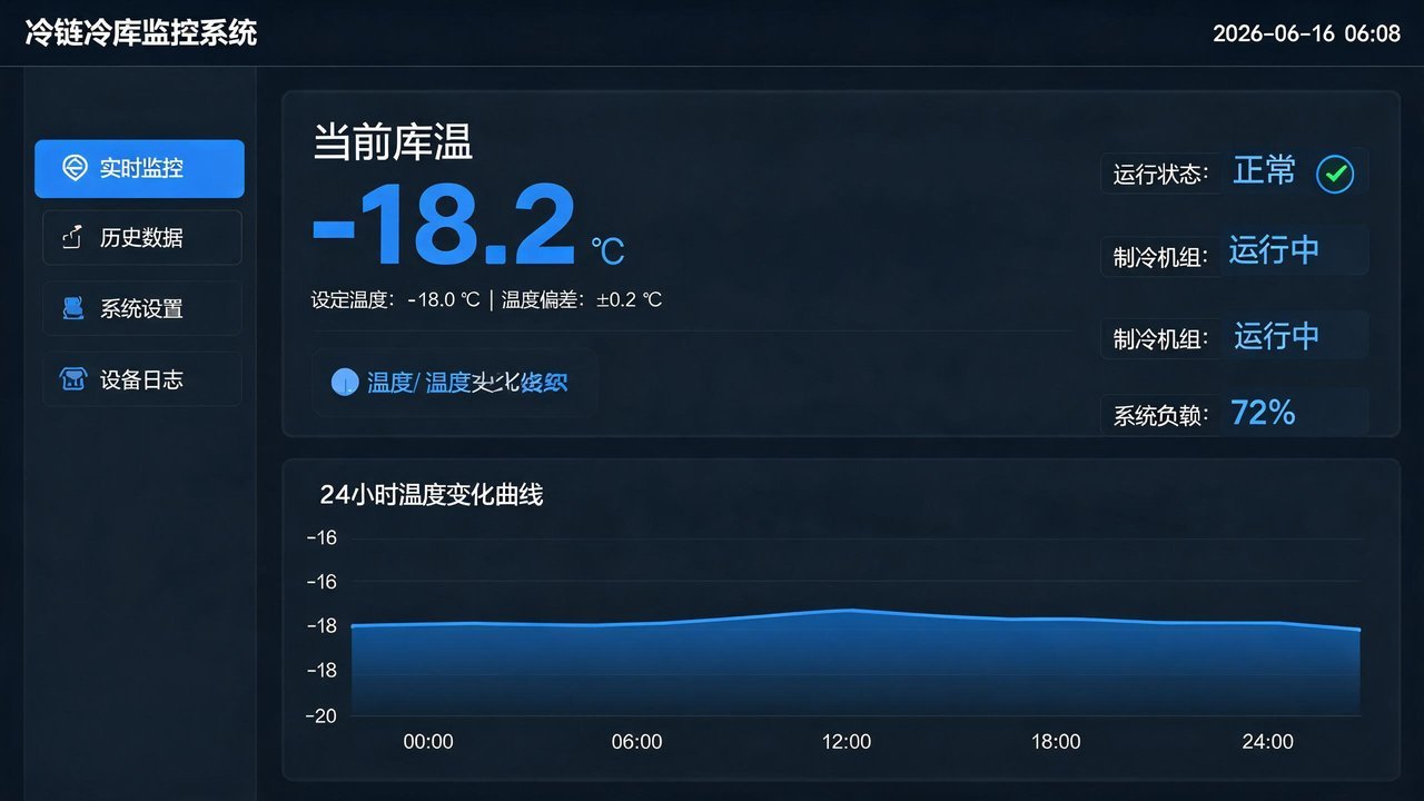 冷库温控系统监控界面
