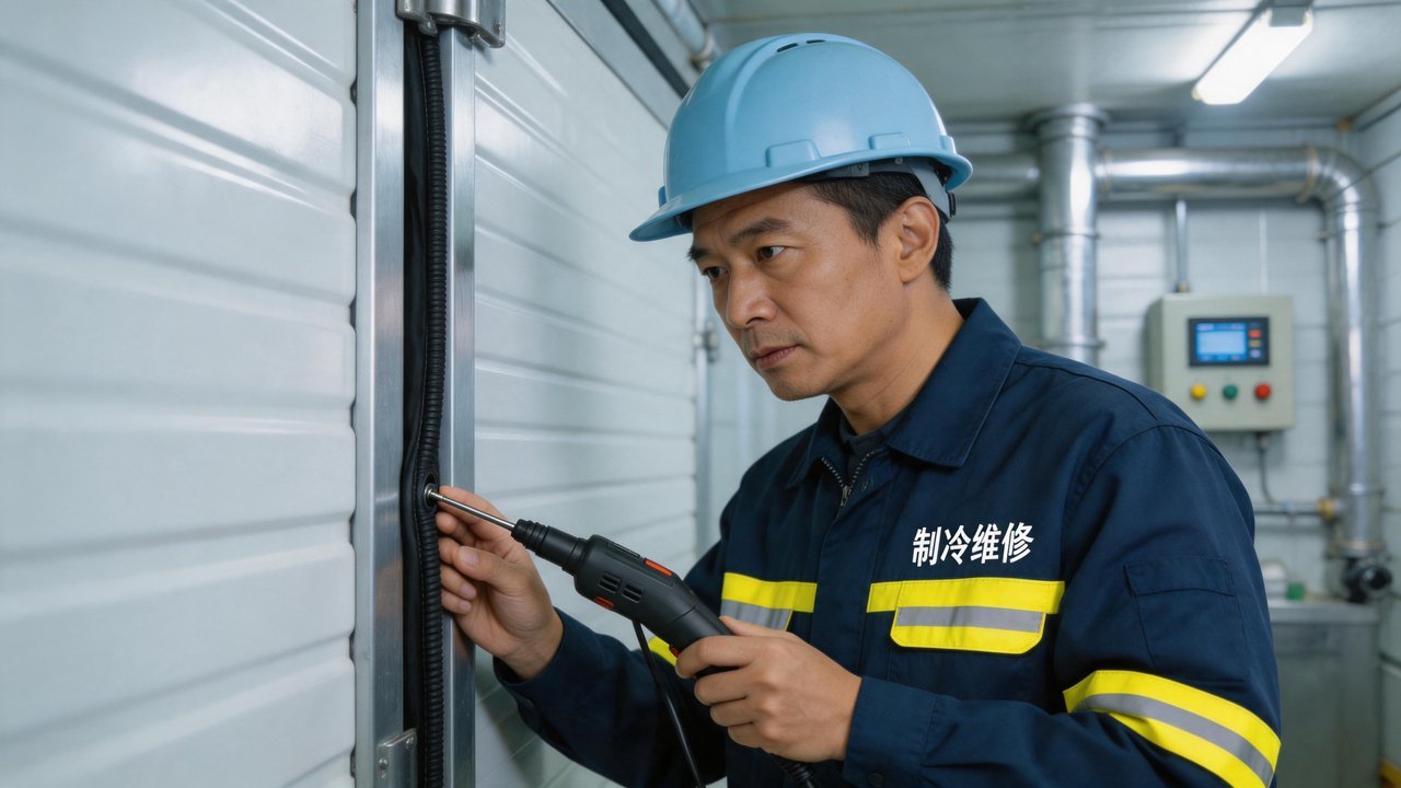 维修工程师检查门封