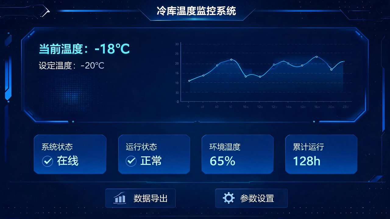 冷库温度监控仪表盘