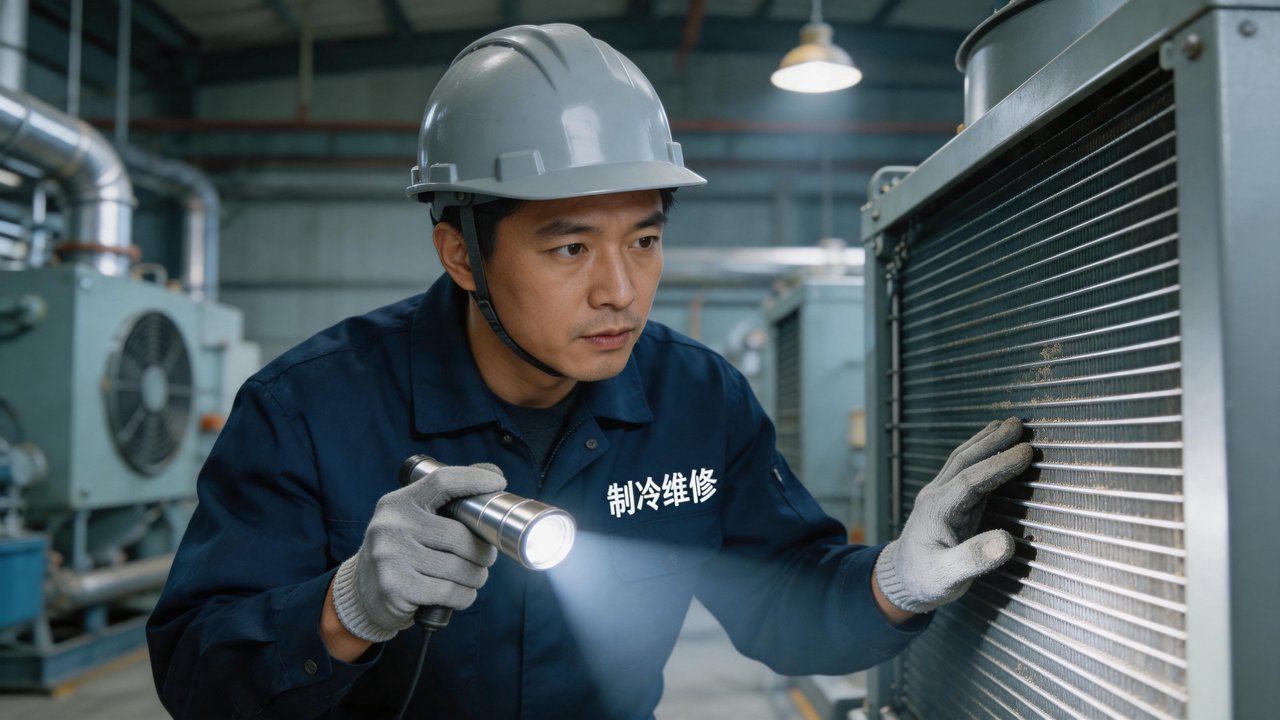 维修工程师检查设备