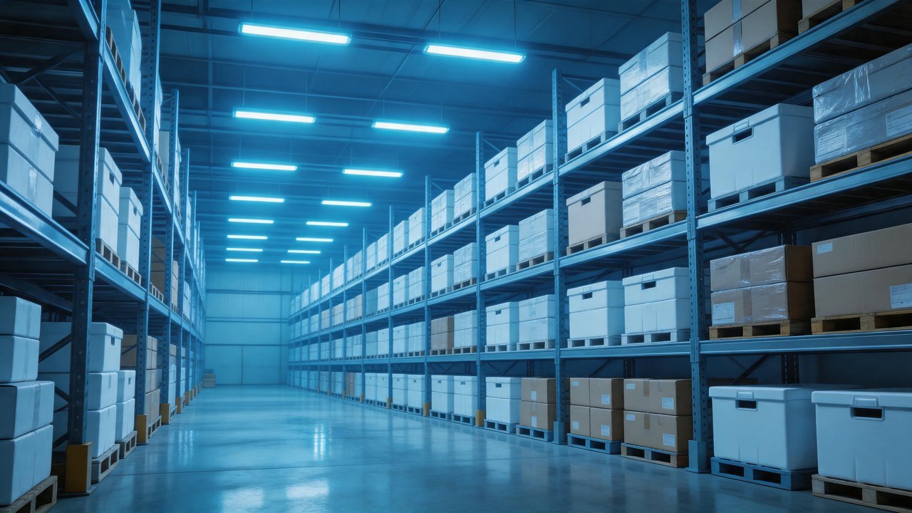 现代化冷库内部