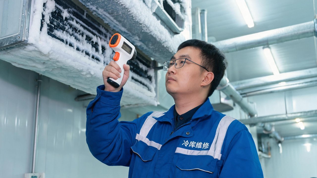 工程师检查设备