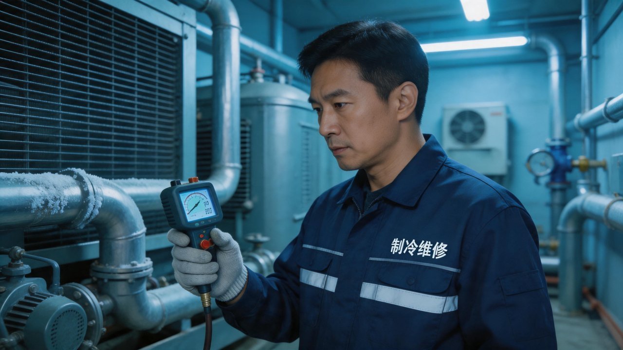 维修工程师检查设备