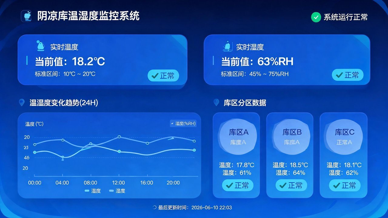 阴凉库温湿度监控系统
