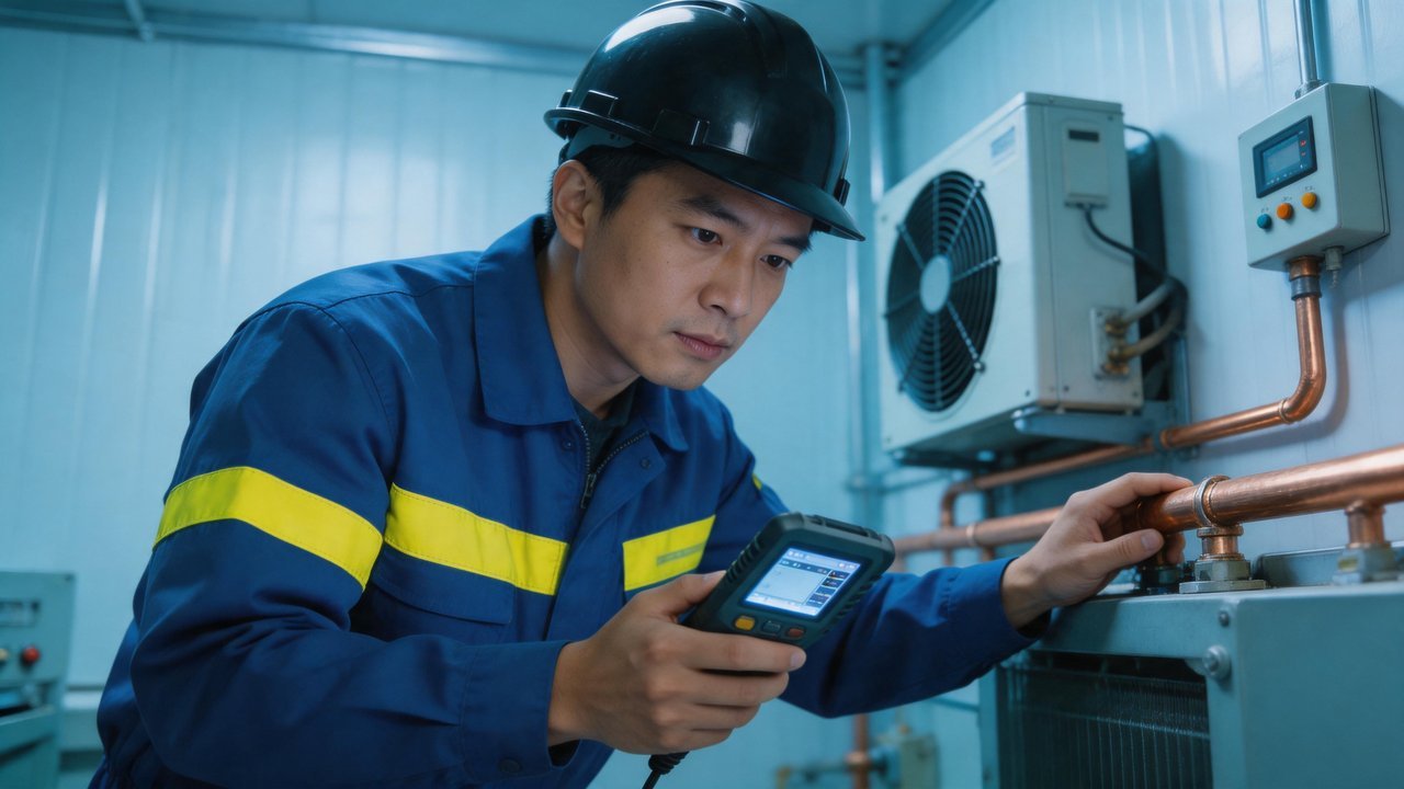 维修工程师检修设备