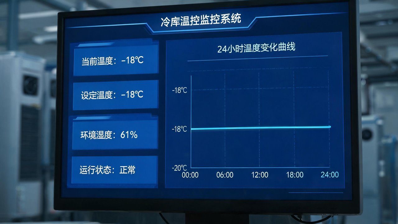 冷库温控监控屏幕