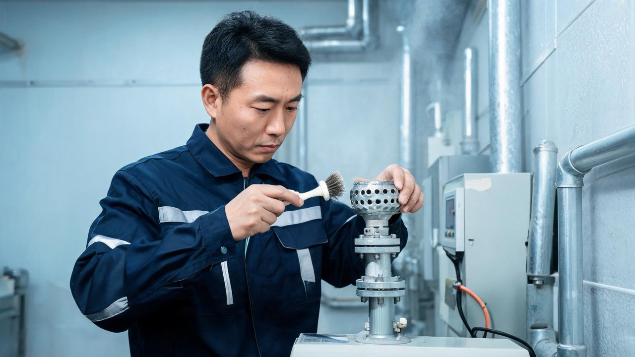 维修工程师检查加湿器
