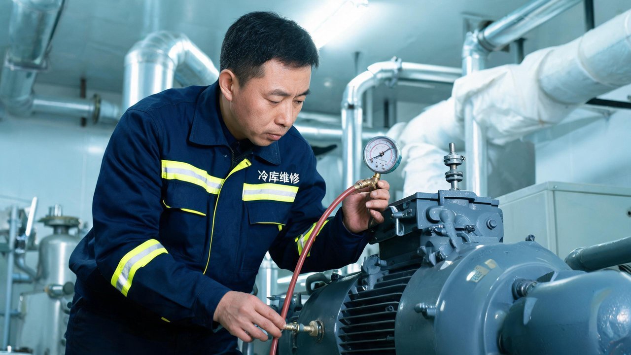 维修工程师检查设备