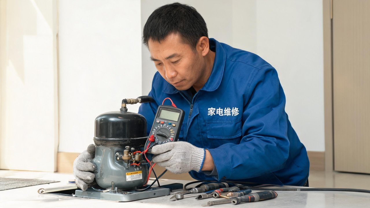 维修师傅检查设备