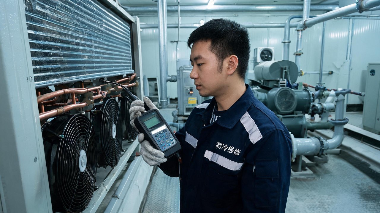 维修工程师检查设备