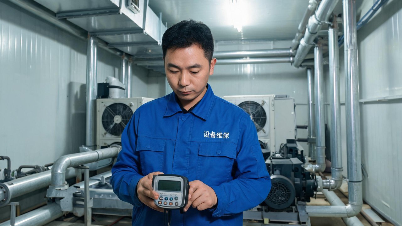 维修工程师检查设备