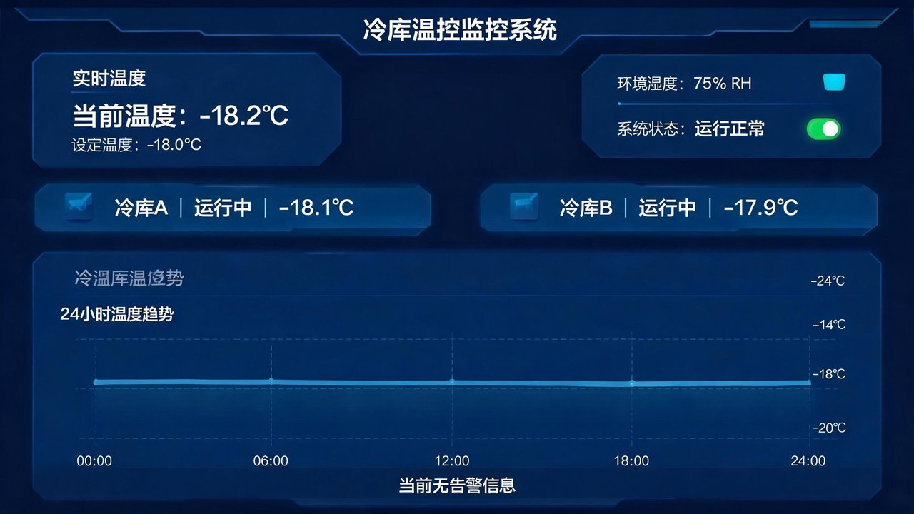 冷库温控系统监控界面