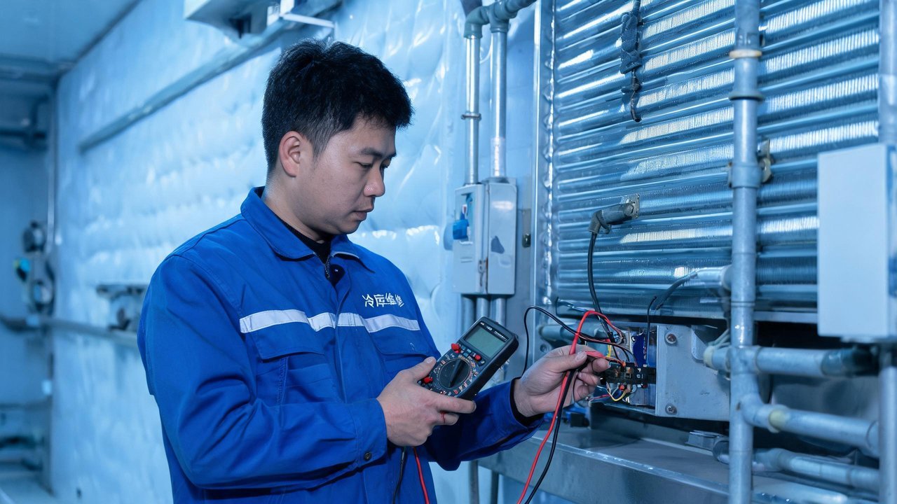 维修工程师检查除霜系统
