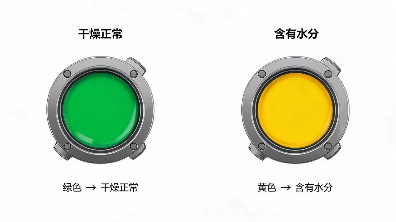 视液镜水分指示剂颜色对比