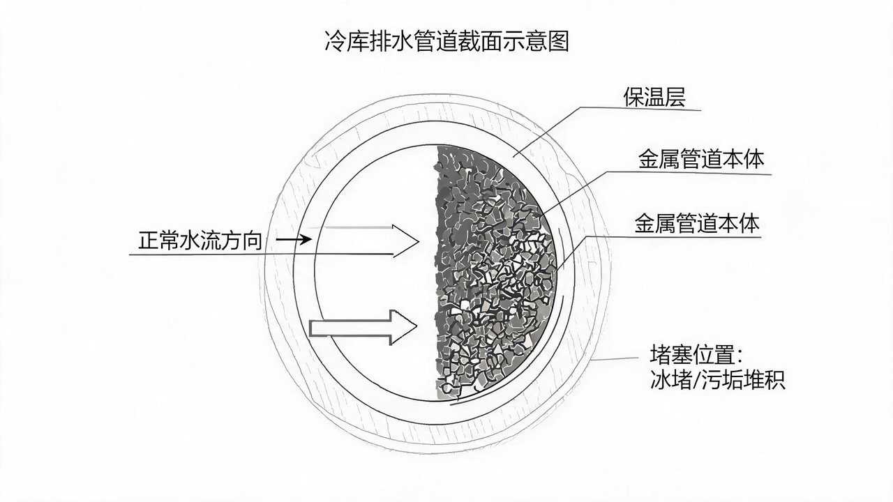 排水管道堵塞示意