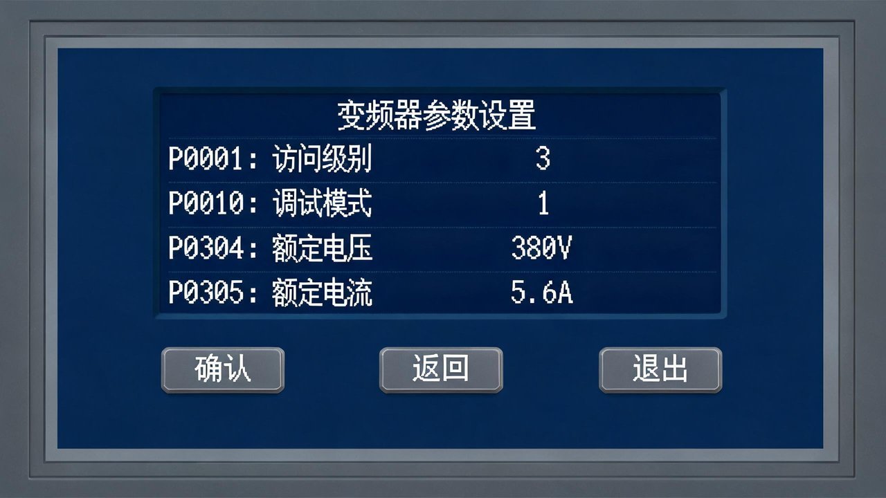 变频器参数设置界面