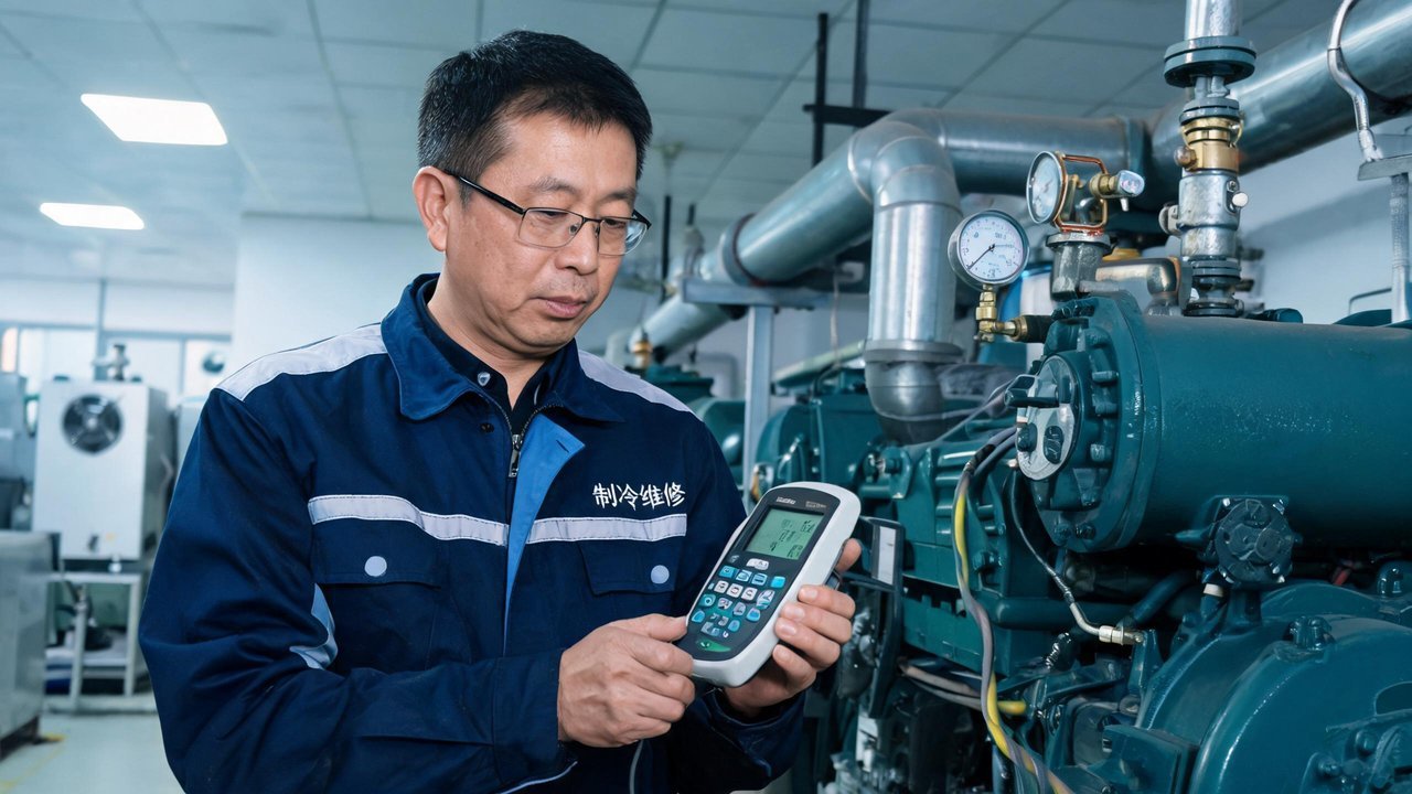 维修工程师检查设备