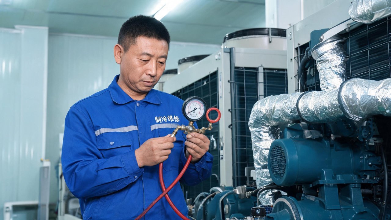 维修师傅检查设备