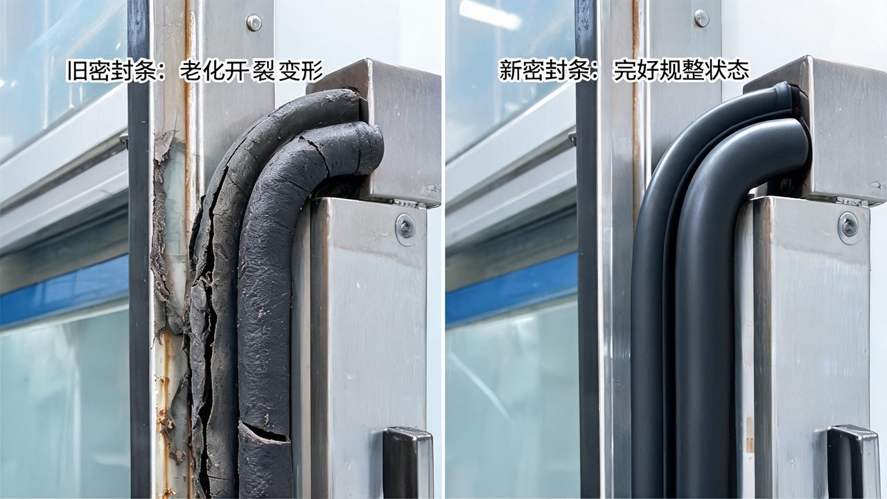 密封条老化细节对比