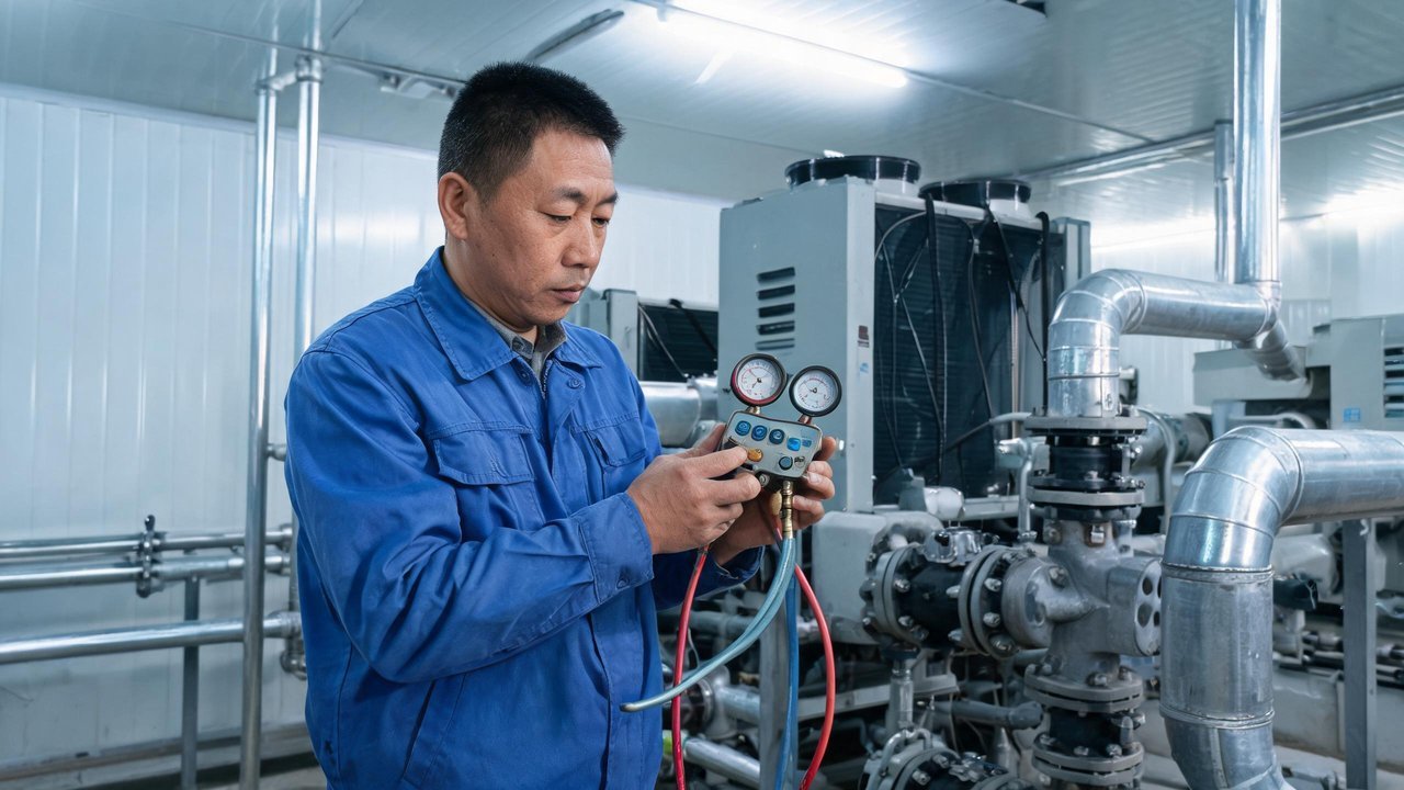 制冷维修工程师现场检修