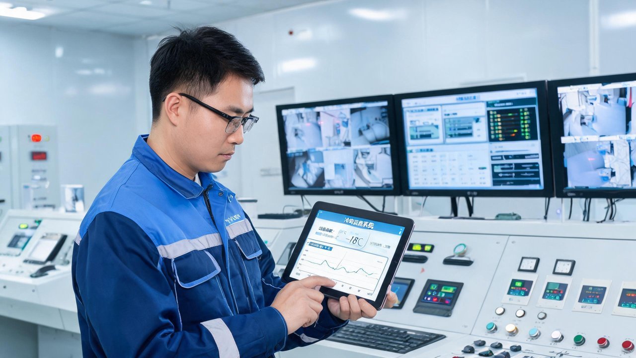 师傅检查温控系统