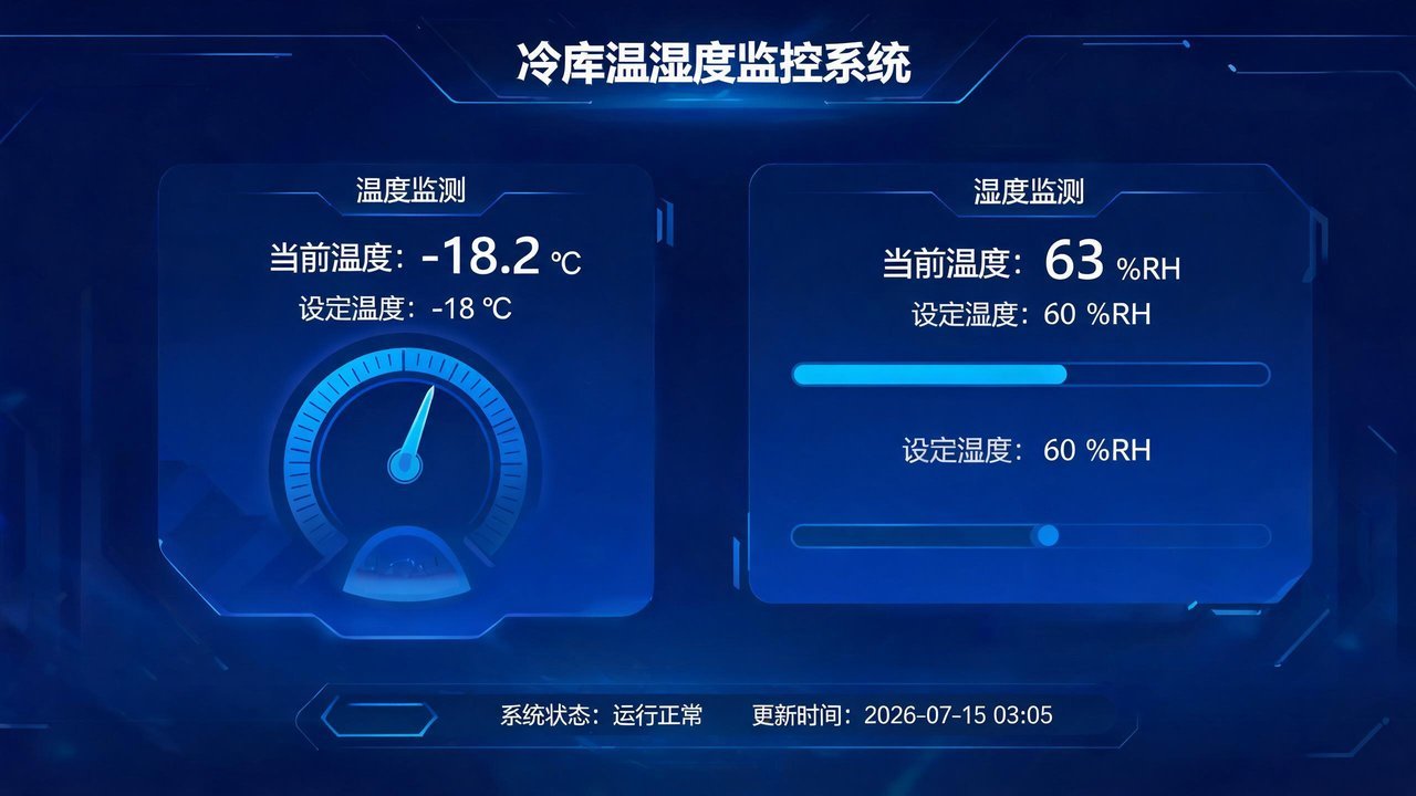 冷库温度监控系统控制面板