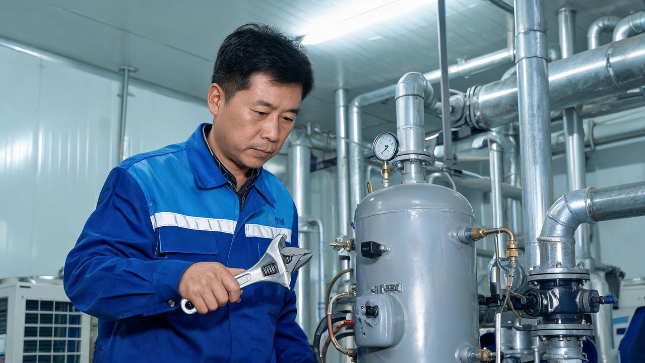 维修师傅检查设备