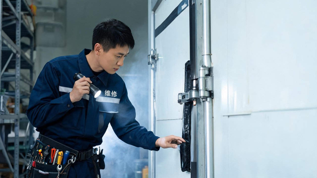 维修人员检查设备